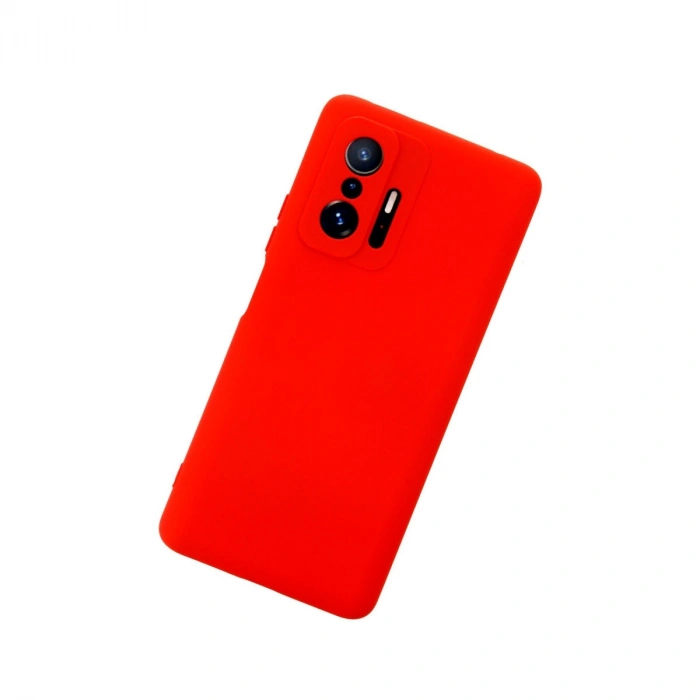 Xiaomi Mi 11t Pro Kılıf Nano İçi Kadife Silikon - Kırmızı