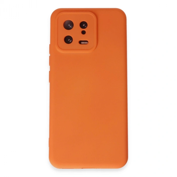 Xiaomi Mi 13 Kılıf Nano İçi Kadife Silikon - Turuncu