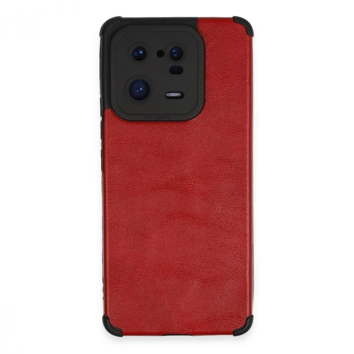 Xiaomi Mi 13 Pro Kılıf Loop Deri Silikon - Kırmızı