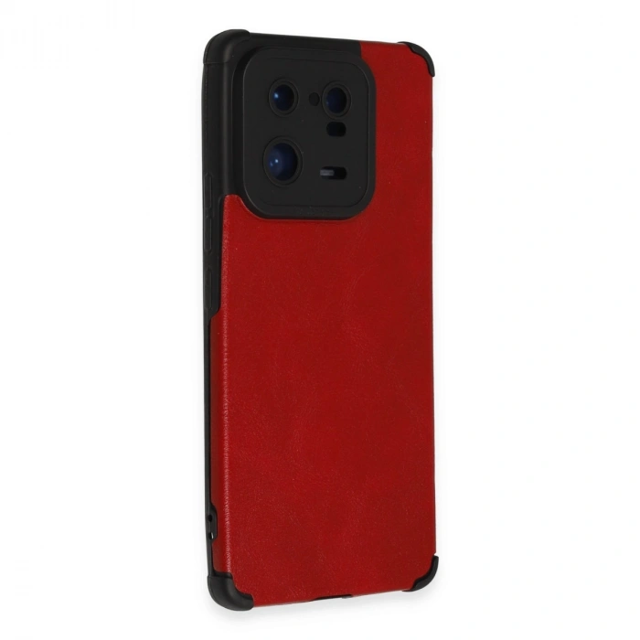 Xiaomi Mi 13 Pro Kılıf Loop Deri Silikon - Kırmızı