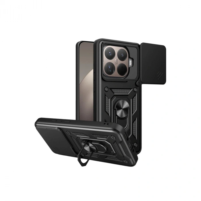 Xiaomi Mi 15t Pro Pars Lens Yüzüklü Silikon - Siyah