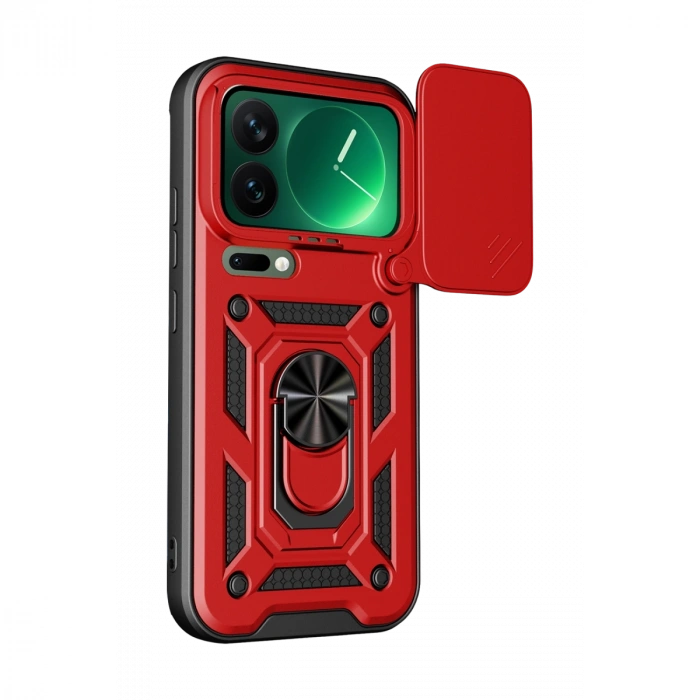 Xiaomi Mi 17 Pro Pars Lens Yüzüklü Silikon - Kırmızı