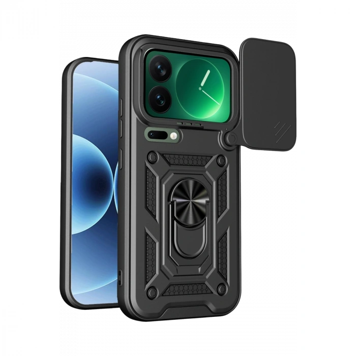 Xiaomi Mi 17 Pro Pars Lens Yüzüklü Silikon - Siyah