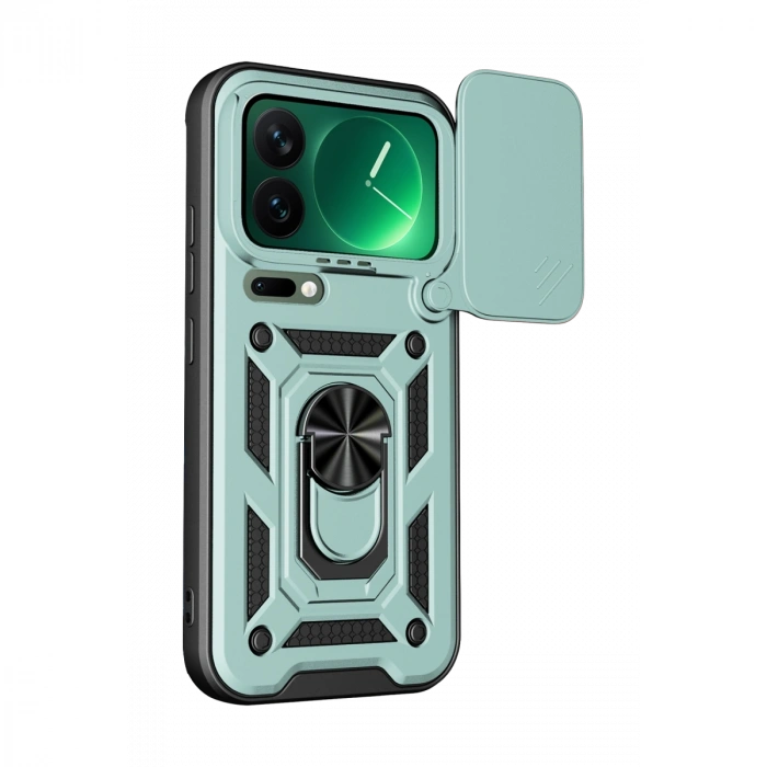 Xiaomi Mi 17 Pro Pars Lens Yüzüklü Silikon - Yeşil