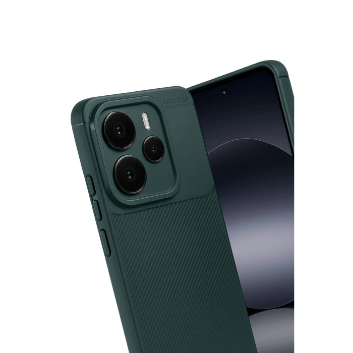Xiaomi Note 14 5g Auto Focus Karbon Kapak - Koyu Yeşil
