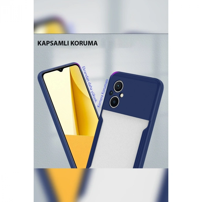 Xiaomi Poco M5 Kılıf Platin Silikon - Kırmızı