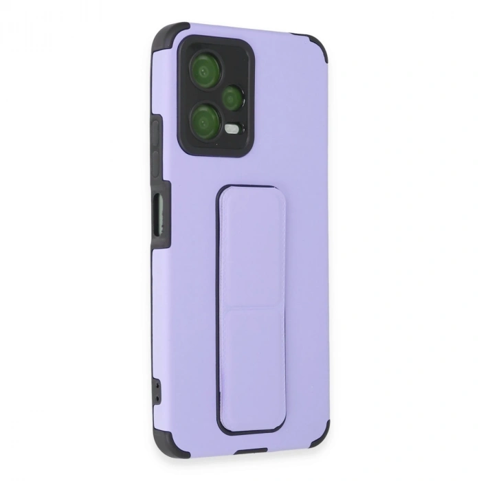 Xiaomi Poco X5 5g Kılıf Mega Standlı Silikon - Lila