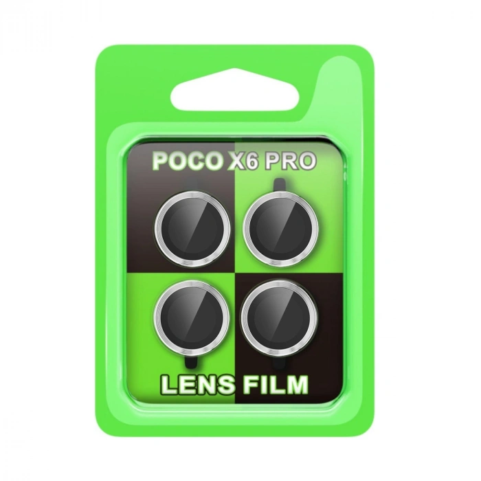 Xiaomi Poco X6 Pro Raze Metal Kamera Lens - Gümüş