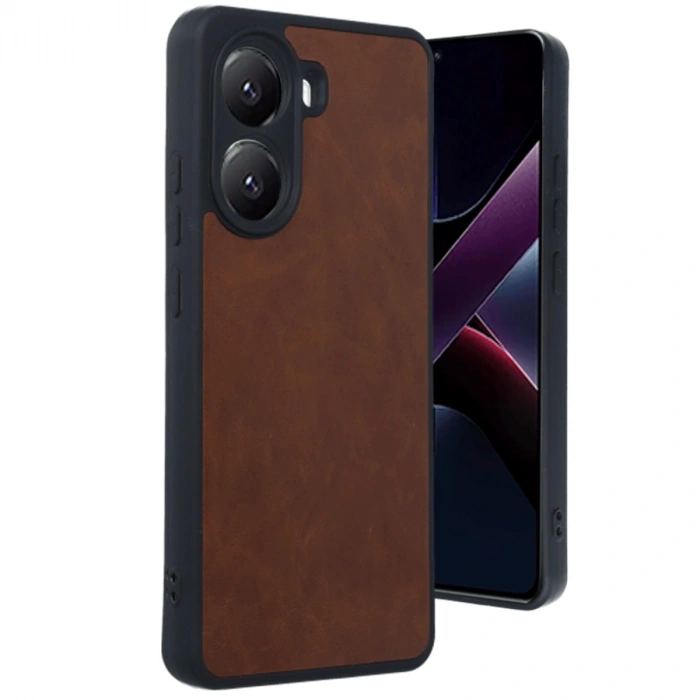 Xiaomi Poco X7 Pro Kılıf Aras Deri Kapak - Taba