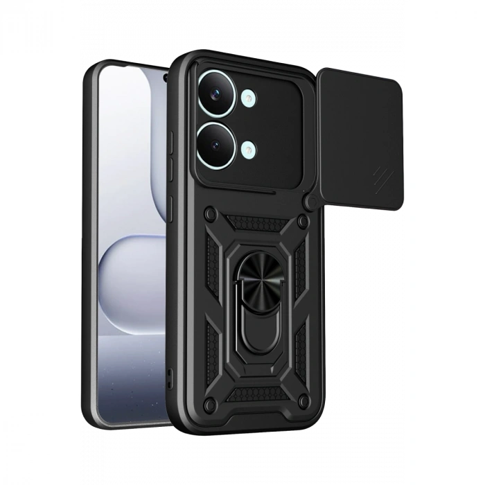 Xiaomi Poco X8 Pro Max Pars Lens Yüzüklü Silikon - Siyah