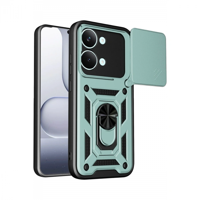 Xiaomi Poco X8 Pro Max Pars Lens Yüzüklü Silikon - Yeşil