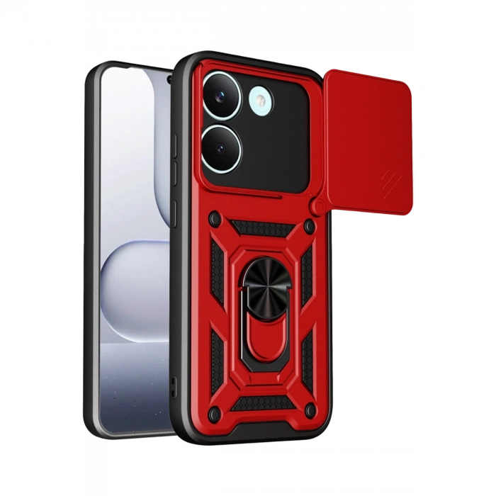 Xiaomi Poco X8 Pro Pars Lens Yüzüklü Silikon - Kırmızı