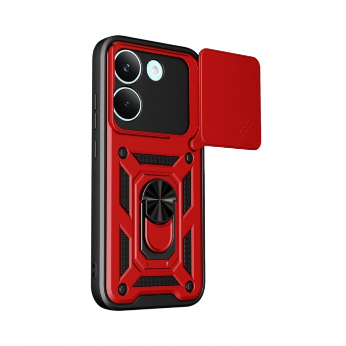Xiaomi Poco X8 Pro Pars Lens Yüzüklü Silikon - Kırmızı
