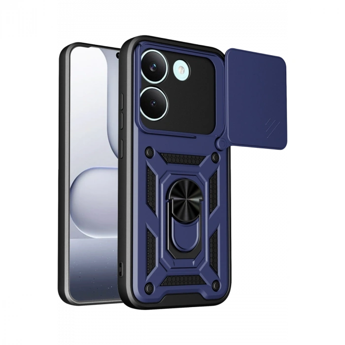 Xiaomi Poco X8 Pro Pars Lens Yüzüklü Silikon - Lacivert