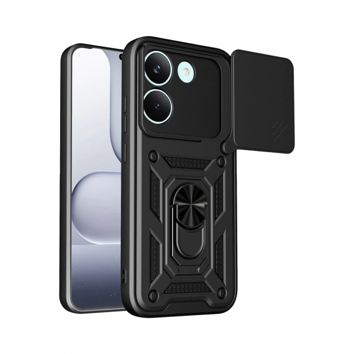 Xiaomi Poco X8 Pro Pars Lens Yüzüklü Silikon - Siyah