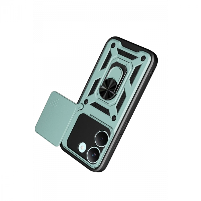 Xiaomi Poco X8 Pro Pars Lens Yüzüklü Silikon - Yeşil