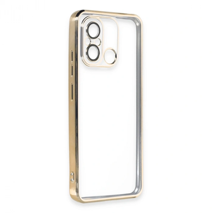 Xiaomi Redmi 12c Kılıf Razer Lensli Silikon - Gold