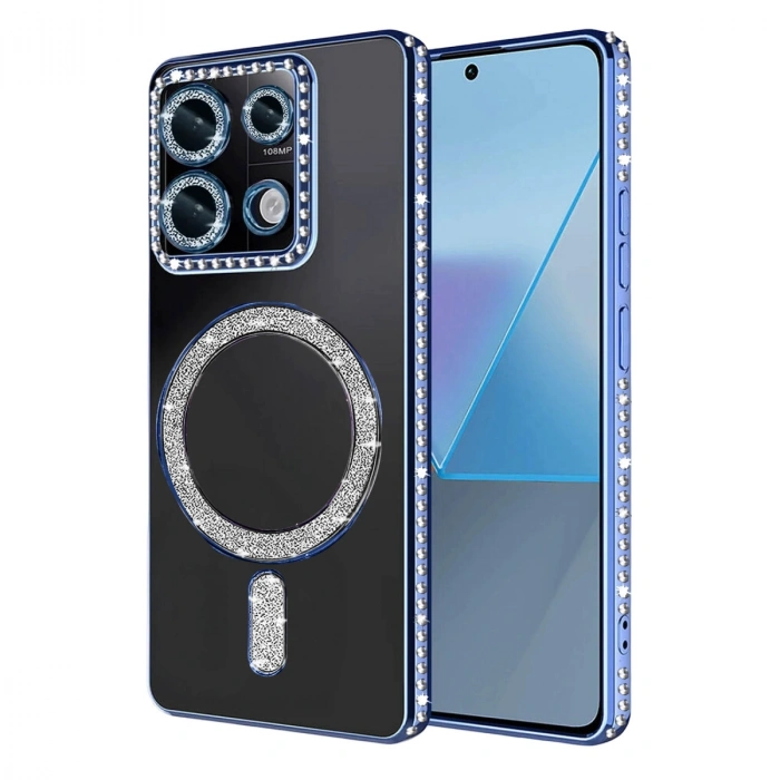 Xiaomi Redmi 13c Joke Simli Magneticsafe Kılıf - Mavi