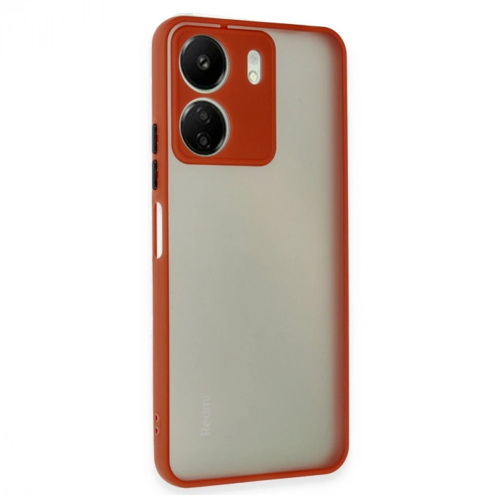 Xiaomi Redmi 13c Kılıf Montreal Silikon Kapak - Kırmızı