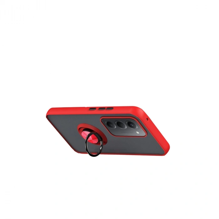 Xiaomi Redmi 15 4g Montreal Yüzüklü Silikon Kapak - Kırmızı