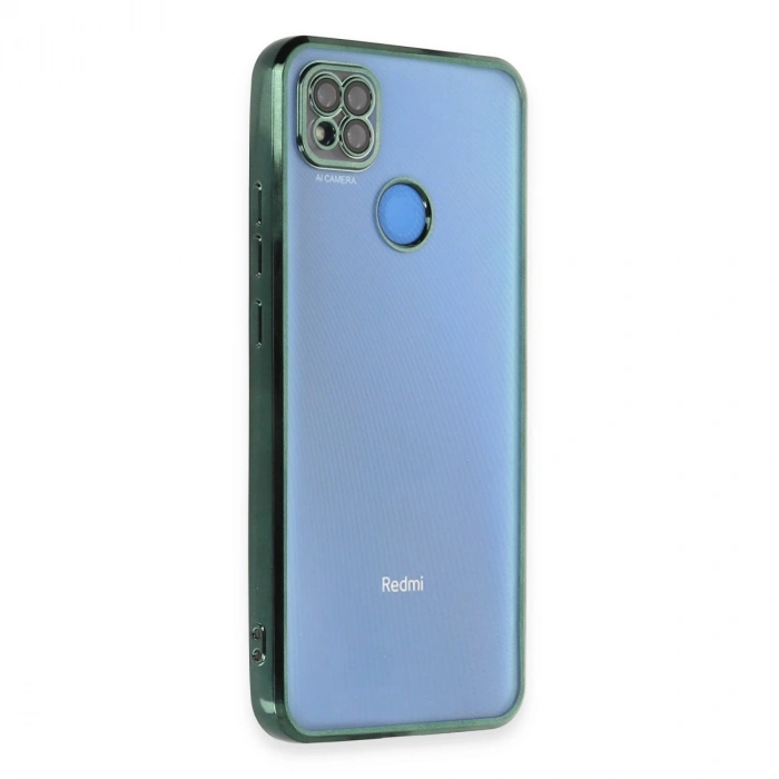 Xiaomi Redmi 9c Kılıf Razer Lensli Silikon - Yeşil