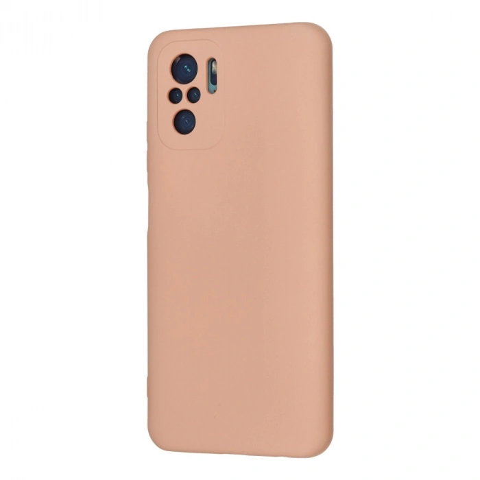 Xiaomi Redmi Note 10 Kılıf Nano İçi Kadife Silikon - Pudra