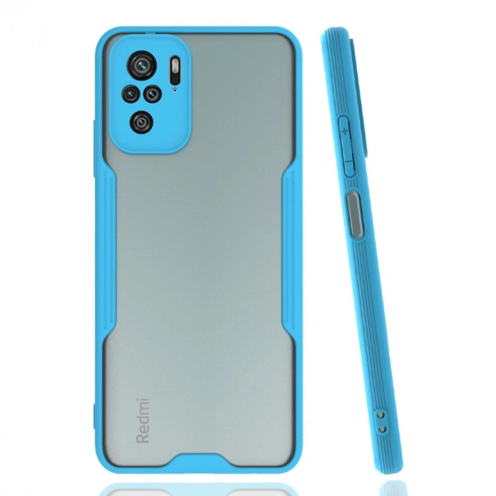 Xiaomi Redmi Note 10 Kılıf Platin Silikon - Mavi