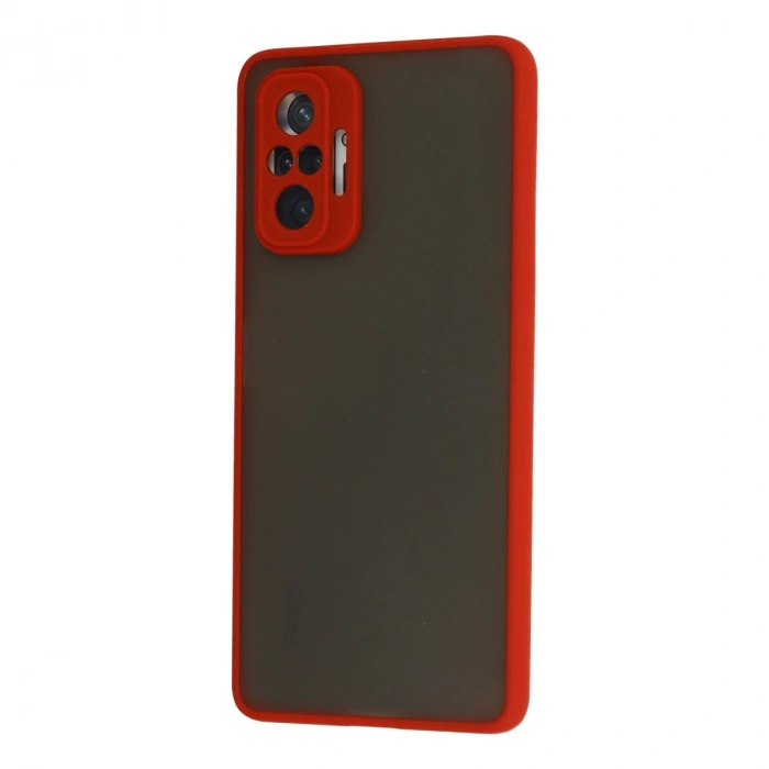 Xiaomi Redmi Note 10 Pro Kılıf Montreal Silikon Kapak - Kırmızı