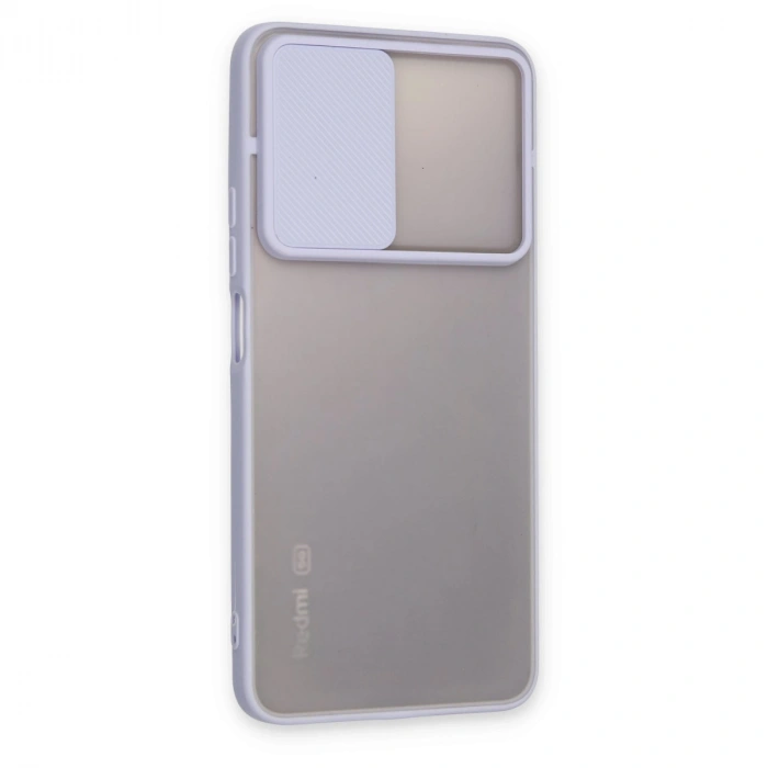 Xiaomi Redmi Note 11t Kılıf Palm Buzlu Kamera Sürgülü Silikon - Lila