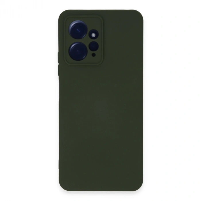 Xiaomi Redmi Note 12 4g Kılıf Nano İçi Kadife Silikon - Koyu Yeşil