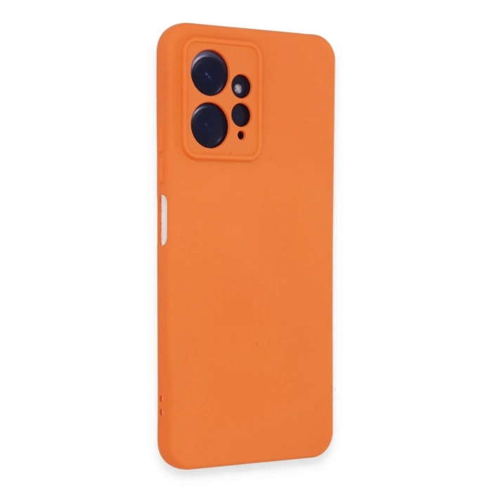 Xiaomi Redmi Note 12 4g Kılıf Nano İçi Kadife Silikon - Turuncu