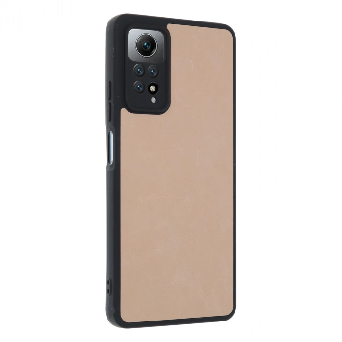 Xiaomi Redmi Note 12 Pro 4g Kılıf Aras Deri Kapak - Pudra