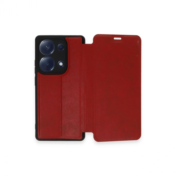 Xiaomi Redmi Note 13 Pro 4g Kılıf Flip Cover - Kırmızı