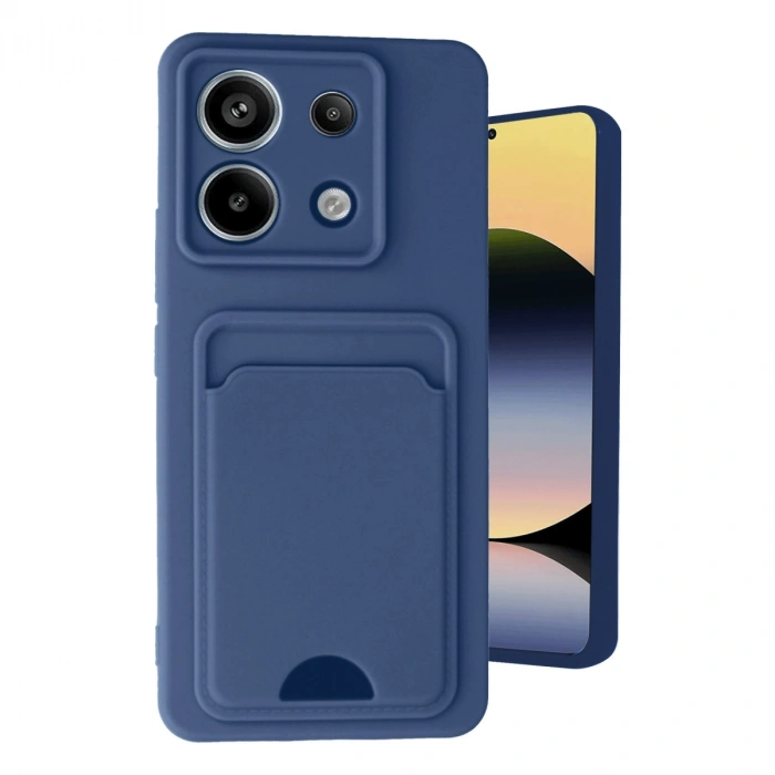 Xiaomi Redmi Note 13 Pro 5g Kılıf Kelvin Kartvizitli Silikon - Lacivert