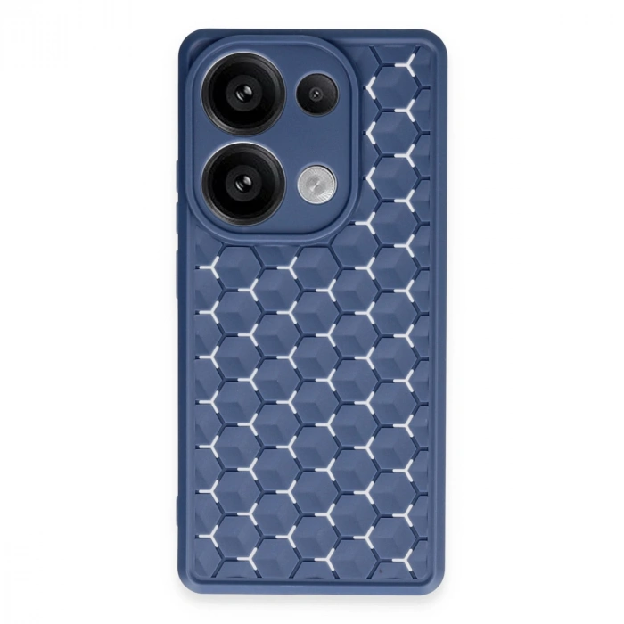 Xiaomi Redmi Note 13 Pro 5g Kılıf Petek Silikon Kapak - Lacivert