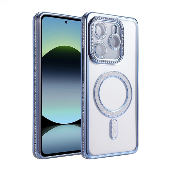 Xiaomi Redmi Note 14 4g Joke Simli Magneticsafe Kılıf - Mavi