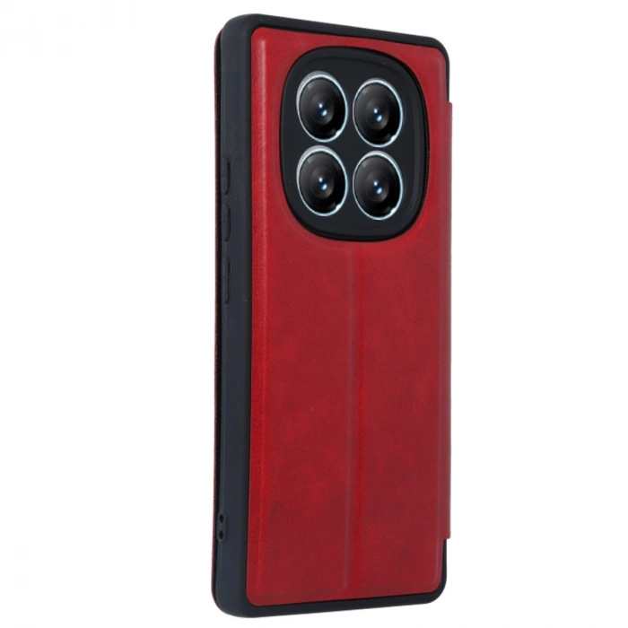 Xiaomi Redmi Note 14 Pro 4g Kılıf Flip Cover - Kırmızı