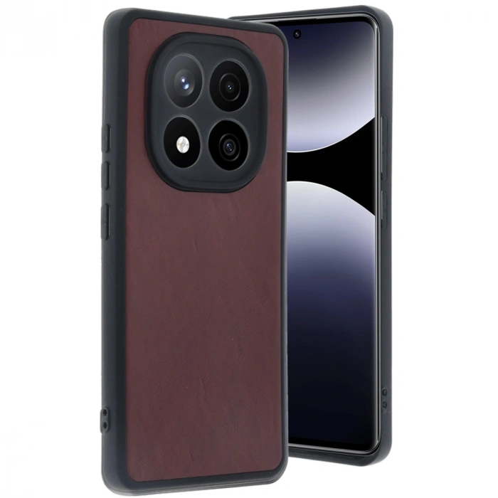 Xiaomi Redmi Note 14 Pro 5g Kılıf Aras Deri Kapak - Bordo