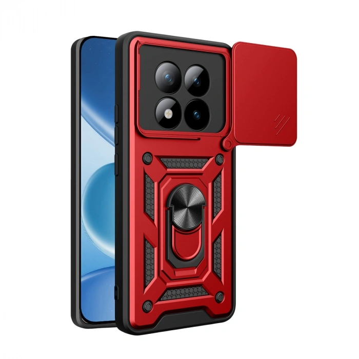 Xiaomi Redmi Note 15 Pro 5g Pars Lens Yüzüklü Silikon - Kırmızı