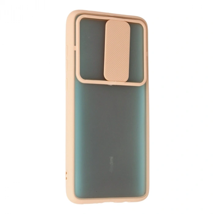 Xiaomi Redmi Note 8 Pro Kılıf Palm Buzlu Kamera Sürgülü Silikon - Pembe