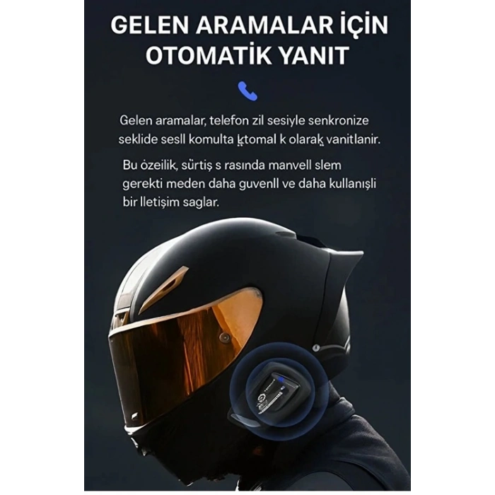 Y11 Bluetooth Kulaklık Mikrofonlu Motosiklet Kulaklığı İntercom Bt 5.3