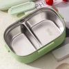 2 Bölmeli Yemek Kabı - 304 Paslanmaz Çelik - 900 ml