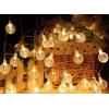 5m 28 Led Kristal Top Gün Işığı Şeffaf Kablo Fişli Eklemeli Mz-18-14