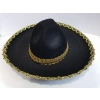 Altın Renk Şeritli Meksika Mariachi Latin Şapkası 55 Cm Çocuk