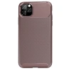 Apple İphone 11 Pro Kılıf Auto Focus Karbon Kapak - Kahverengi