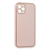 Apple İphone 12 Pro Kılıf Coco Deri Silikon Kapak - Pembe