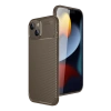 Apple İphone 15 Kılıf Auto Focus Karbon Kapak - Kahverengi
