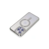Apple İphone 15 Pro Max Kılıf Joke Simli Magneticsafe Kılıf - Gümüş