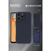 Apple İphone 15 Pro Max Kılıf Nano İçi Kadife Silikon - Lacivert