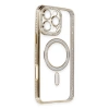 Apple İphone 16 Pro Kılıf Joke Simli Magneticsafe Kılıf - Gold
